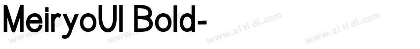 MeiryoUI Bold字体转换